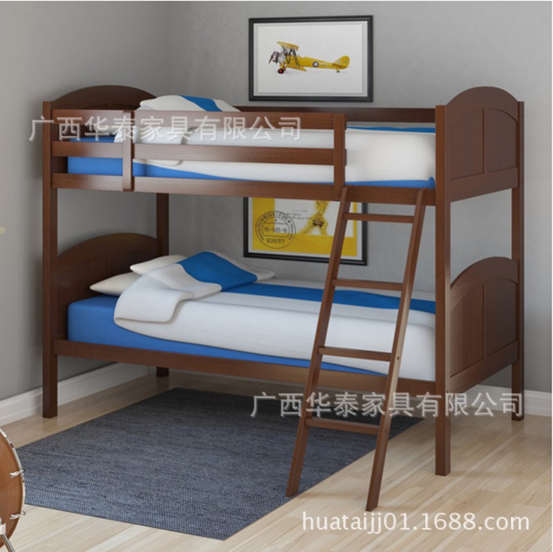 6800兒童臥室傢具雙層上下鋪高低子母床 拋光實木床 可定製工廠,批發,進口,代購