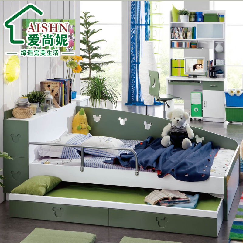 愛尚妮傢具 現代兒童床上下組合雙層床多功能儲物拖床高低床A55批發・進口・工廠・代買・代購