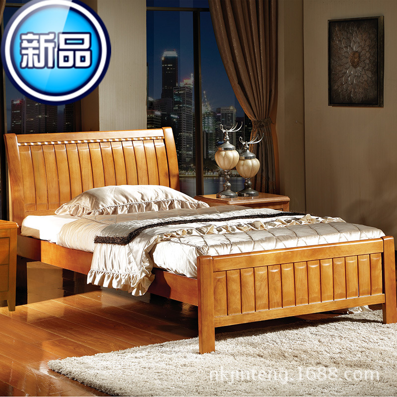 南康傢具15年新款 簡約現代 實木橡木兒童床 單人床雙人床 特價批發・進口・工廠・代買・代購