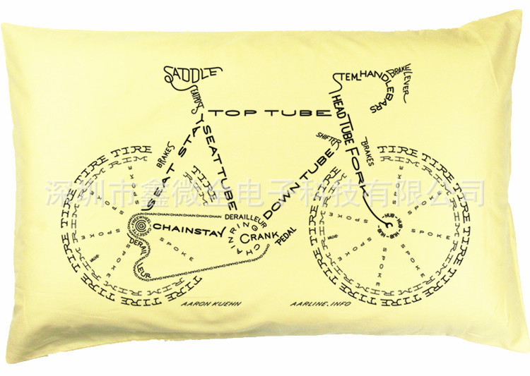 創意枕套 學生白領單身單人信封48*74cm純棉加大枕頭套 自行車工廠,批發,進口,代購