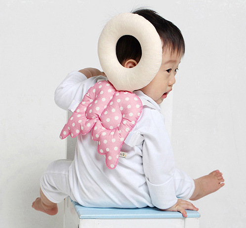可貼牌 寶寶頭部保護墊/學步護頭枕/嬰兒可愛翅膀防摔墊專利產品工廠,批發,進口,代購