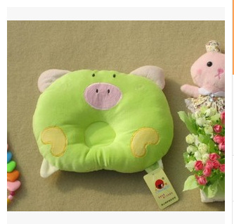 可愛卡通小豬定型枕 嬰兒矯正睡姿天鵝絨枕 寶寶睡眠枕 【挑色】批發・進口・工廠・代買・代購