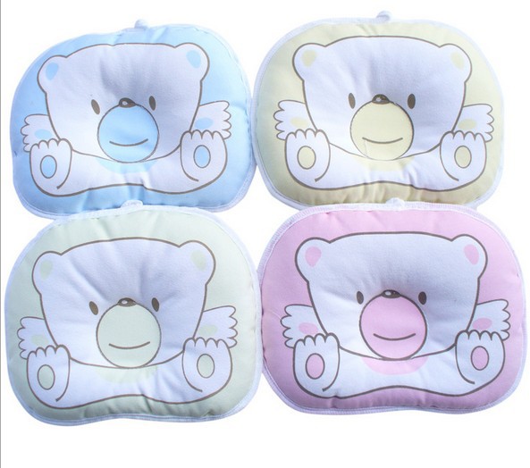 四色 初生嬰兒枕頭定型枕糾正偏頭 小熊兒童寶寶枕頭防偏頭工廠,批發,進口,代購