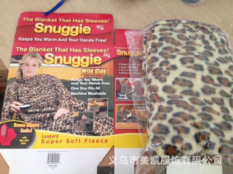 毯子 袖談 snuggie休閒毯 毛毯豹紋 電視毛毯 不帶燈工廠,批發,進口,代購