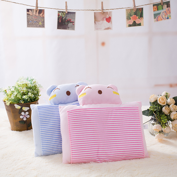 嬰兒枕頭寶寶定型枕嬰幼兒韓國版型純棉透氣一件代發防偏枕頭直銷批發・進口・工廠・代買・代購