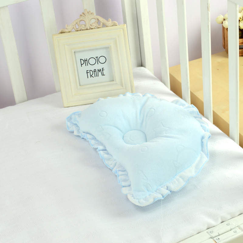 安米小熊 嬰幼兒用品批發 嬰兒定型枕頭 新生兒花邊定型枕A2647批發・進口・工廠・代買・代購