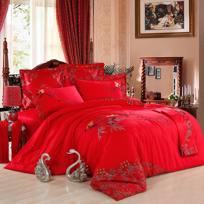 大紅婚慶 純棉繡花 6件套 床蓋式多選擇 六件套 廠傢批發工廠,批發,進口,代購
