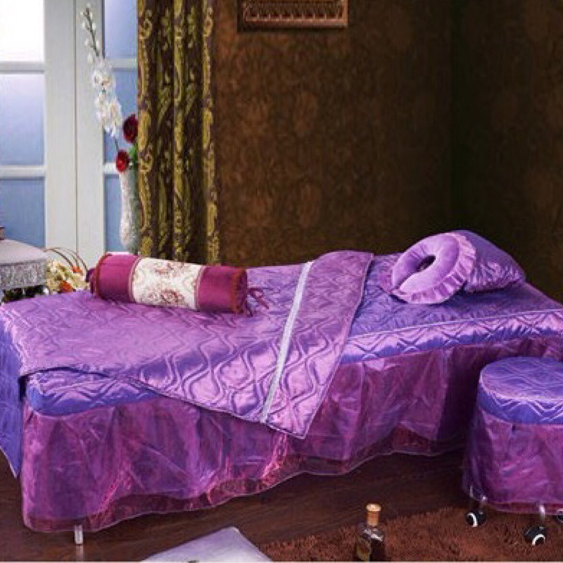 美容床罩美容院床罩熏蒸按摩床罩特價通用紫蕾絲床罩一件代發批發工廠,批發,進口,代購
