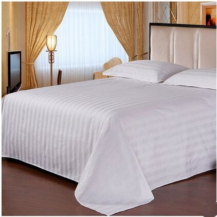 賓館酒店床上用品批發棉三公分緞條全白加密加厚床罩床單工廠,批發,進口,代購