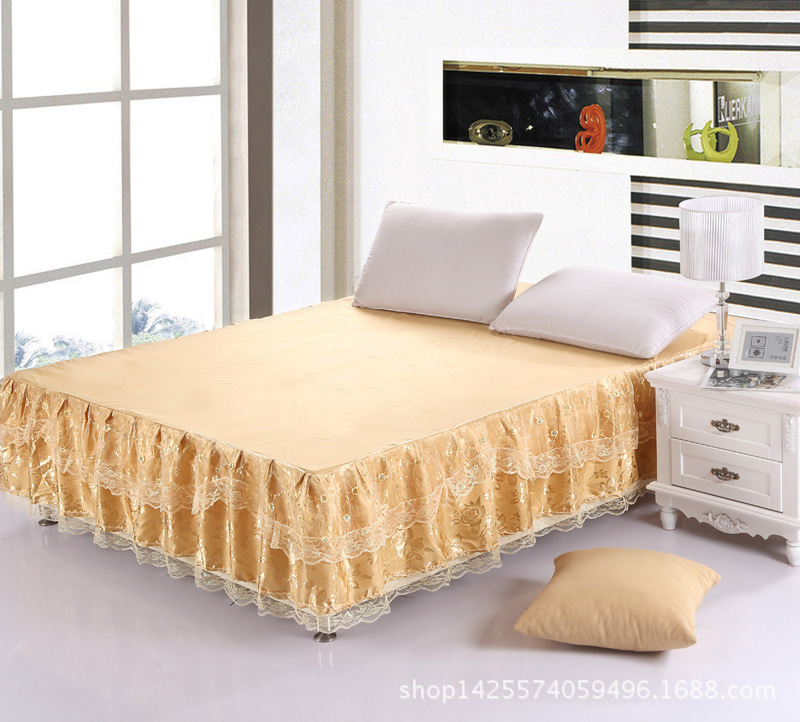 韓式公主蕾絲花邊床裙單件純棉床單床罩夏季1.5/1.8米床工廠,批發,進口,代購