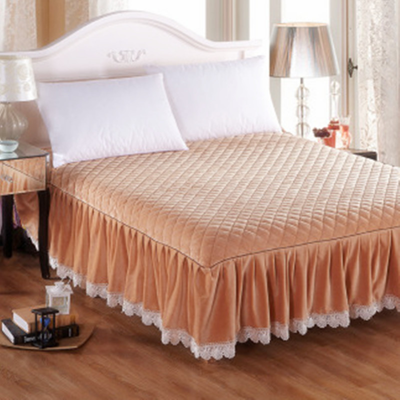 廠傢直銷低價法蘭絨毛毯床套 柔軟加厚床罩床裙  保暖 質量保證工廠,批發,進口,代購