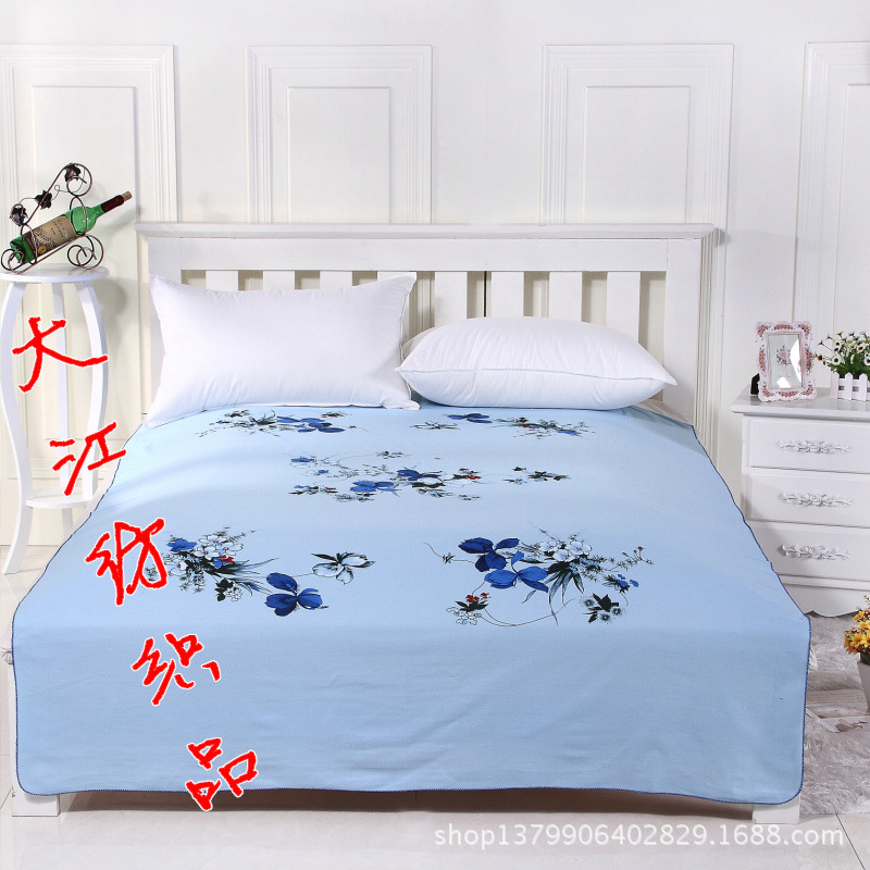 國民老上海全棉老式粗佈床單純棉斜紋印花單人雙人床單批發被單工廠,批發,進口,代購