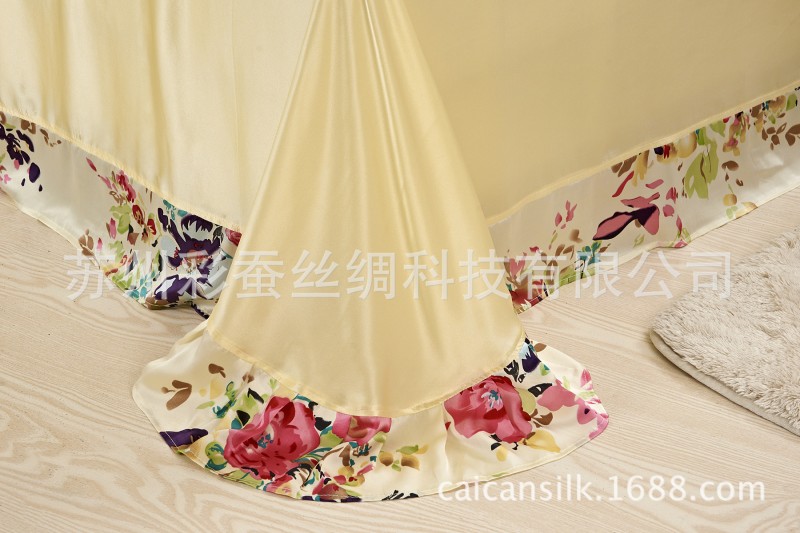 真絲床單被單 220x250CM 可加花邊圓角邊拼接無拼接均可定做加工工廠,批發,進口,代購