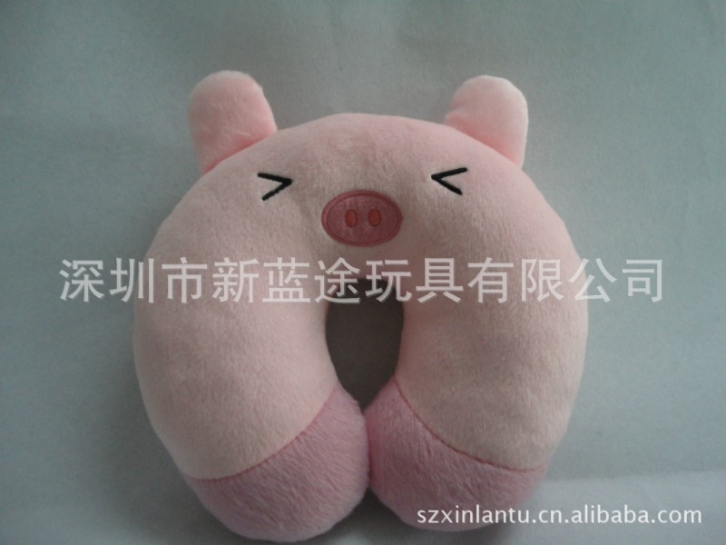 深圳生產廠傢直銷保健 可愛時尚品 28*25cm粉紅色卡通U型頸枕工廠,批發,進口,代購