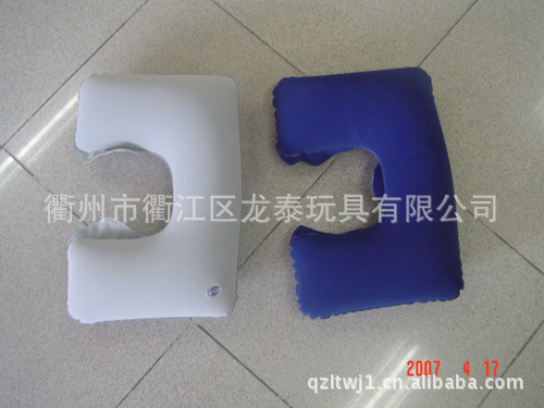供應PVC植絨充氣枕 航空枕 U型枕 可加印客戶LOGO批發・進口・工廠・代買・代購