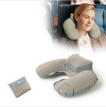 天鵝絨子母 U形枕頭 旅行 U型枕 充氣頸枕工廠,批發,進口,代購