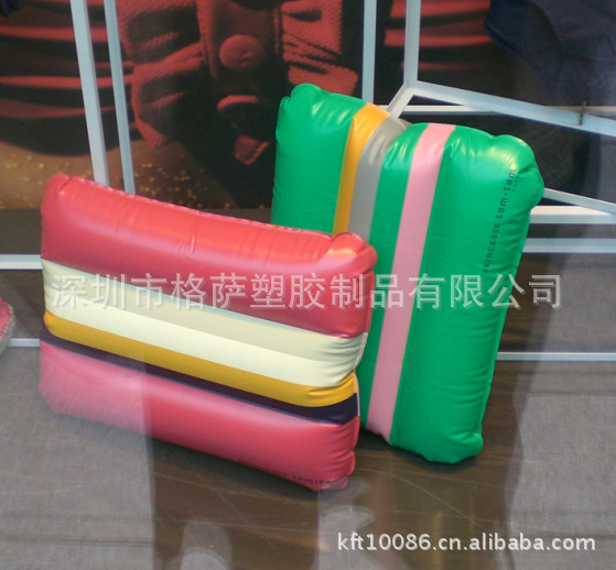 賣方形有拉帶充氣PVC枕 吹氣旅行枕 可以印刷LOGO工廠,批發,進口,代購