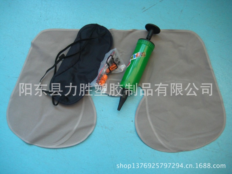 陽江供應充氣氣枕 旅遊三件套枕頭 PVC植絨枕 BYD充氣枕工廠,批發,進口,代購
