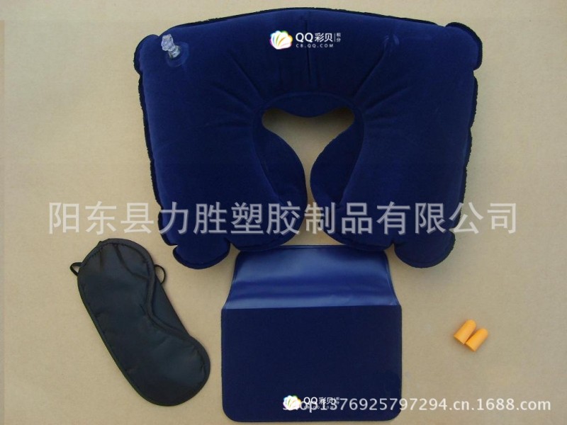天鵝絨充氣枕U型枕充氣枕頭旅行枕l旅遊三寶工廠,批發,進口,代購