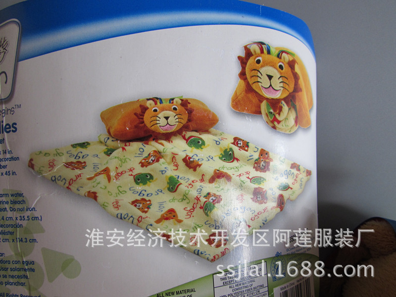 原單外貿 嬰幼兒童珊瑚絨毛毯卡通枕頭兩件套批發・進口・工廠・代買・代購