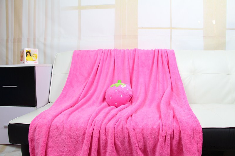 特大號草莓午睡毯 創意夏季空調被珊瑚絨空調毯舒棉毯子2色批發・進口・工廠・代買・代購