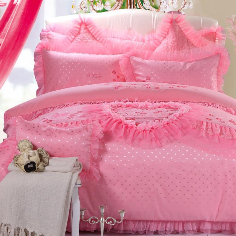 婚慶蕾絲花邊款提花繡花純棉八件套大紅粉色床上用品批發專櫃正品工廠,批發,進口,代購