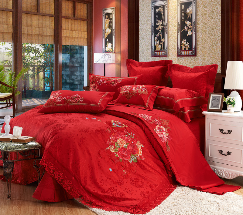 富安娜婚慶套件 純棉大紅十件套 床上用品 廠傢直銷 零售批發工廠,批發,進口,代購