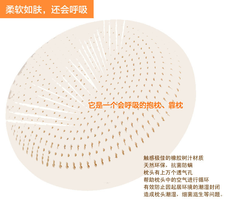 廠傢直銷天然圓形乳膠抱枕芯、沙發床頭乳膠靠枕墊辦公室午睡枕工廠,批發,進口,代購