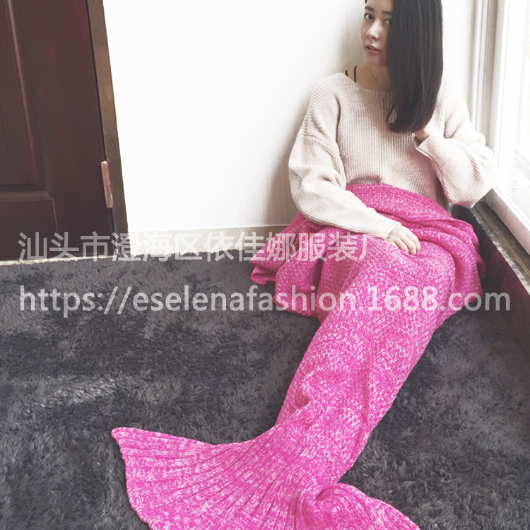 蔡依林鄧超同款 美人魚尾巴毯子 針織毛毯 沙發毯空調毯 一件代發批發・進口・工廠・代買・代購