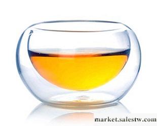 【華振玻璃】手工功夫茶具套裝耐熱玻璃杯子雙層茶杯品茗杯工廠,批發,進口,代購