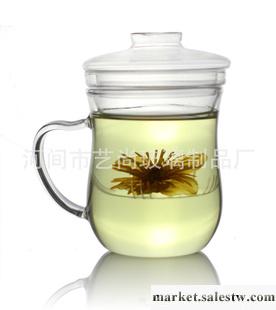 批發 手工耐熱玻璃茶具 透明帶蓋三件杯 過濾內膽窈窕淑杯美體杯工廠,批發,進口,代購