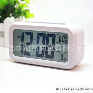 鬧鐘靜音 超大屏幕LCD LED電子鐘 光感應夜光鐘 聰明鐘工廠,批發,進口,代購