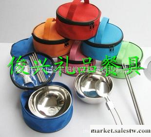 （開學贈品）高質量簡潔型環保便攜餐具/布袋裝餐具/學生餐具套裝工廠,批發,進口,代購