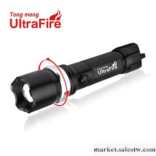 旋轉變焦充電LED強光鋁合金手電筒 正品神火電器 進口CREE Q5工廠,批發,進口,代購