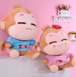 悠嘻猴公仔 大嘴猴 毛絨玩具嘻哈猴 情侶創意猴子抱枕 婚慶娃娃工廠,批發,進口,代購