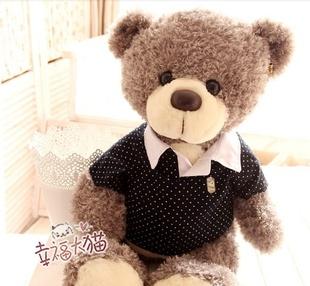 情侶teddy bear可愛polo衫泰迪熊毛絨玩具公仔 男孩禮物工廠,批發,進口,代購