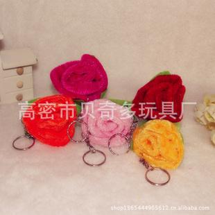 批發毛絨玩具 玫瑰花掛飾 花朵掛件 婚慶婚禮品禮物工廠,批發,進口,代購