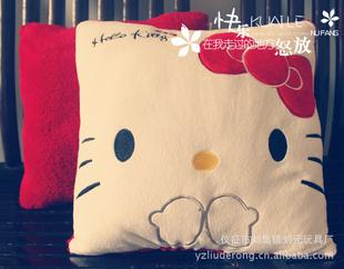 毛絨玩具公仔 Hello Kitty靠墊 KT貓抱枕 凱蒂貓靠枕凱蒂貓批發工廠,批發,進口,代購