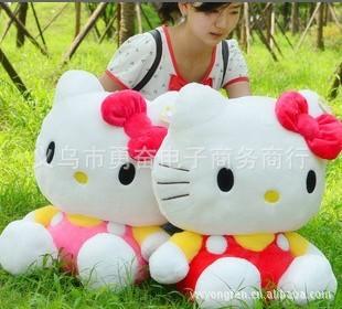 批發 蝴蝶結hello kitty公仔 填充毛絨玩具公仔禮品坐高44CM工廠,批發,進口,代購