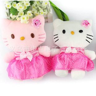 18cm情侶KT貓 hello kitty 毛絨玩具促銷娃娃 超柔料工廠,批發,進口,代購