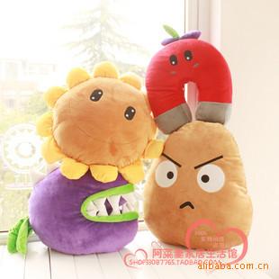 批發 植物大戰僵尸游戲 毛絨玩具公仔/抱枕/靠墊0.4kg工廠,批發,進口,代購
