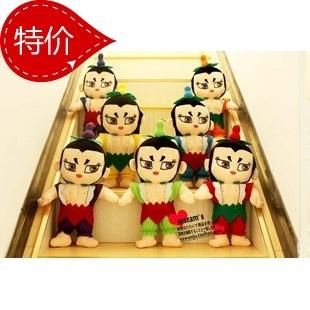 一件代發 可錄音 送徽章 葫蘆娃公仔 葫蘆兄弟娃娃 毛絨玩具公仔工廠,批發,進口,代購