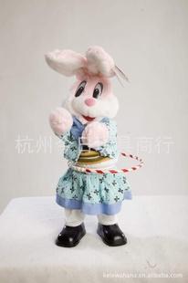 毛絨布藝電動玩具轉呼啦圈兔子   JM-201AB工廠,批發,進口,代購