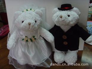 情侶婚紗禮服毛絨玩具泰迪熊工廠,批發,進口,代購