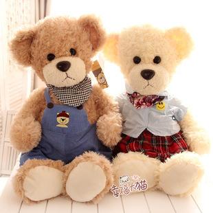 韓國正版teddy bear背帶褲校園穿衣服情侶泰迪熊毛絨公仔生日禮物工廠,批發,進口,代購