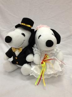 情侶婚紗結婚史努比 Snoopy 毛絨玩具批發 結婚用品 婚車公仔工廠,批發,進口,代購
