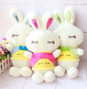 廠家批發 新品彩衣美麗兔 LOVE兔 毛絨玩具兔公仔 結婚慶生日禮物工廠,批發,進口,代購