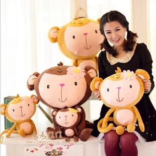 貓貓特價戀愛猴子情侶猴香蕉猴公仔玩偶長尾猴婚慶禮品毛絨玩具工廠,批發,進口,代購