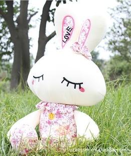 超可愛Love兔 兔子公仔 碎花兔 毛絨玩具娃娃 批發價銷售工廠,批發,進口,代購