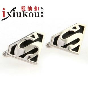 【爆款】ixiukou超人造型袖扣袖釘男士法式紐扣cufflinks/150437批發・進口・工廠・代買・代購